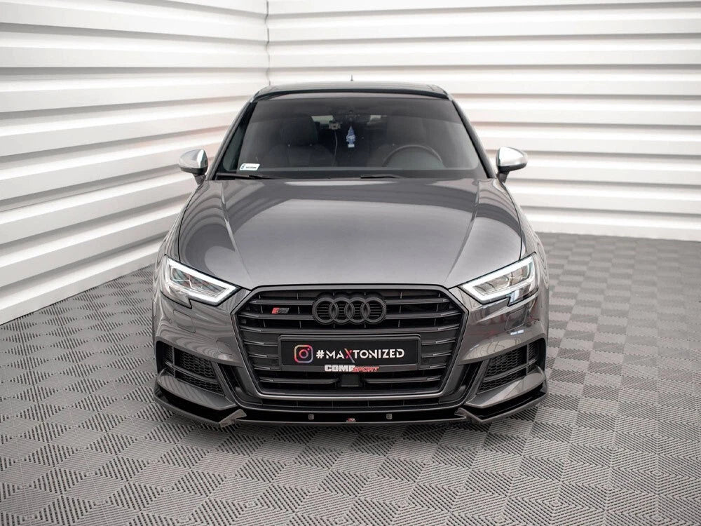 💕 Splitter adatto per  Audi S3 Sportback 8V Facelift  nero lucido 💕