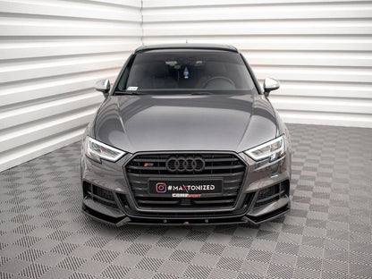 💕 Splitter adatto per  Audi S3 Sportback 8V Facelift  nero lucido 💕