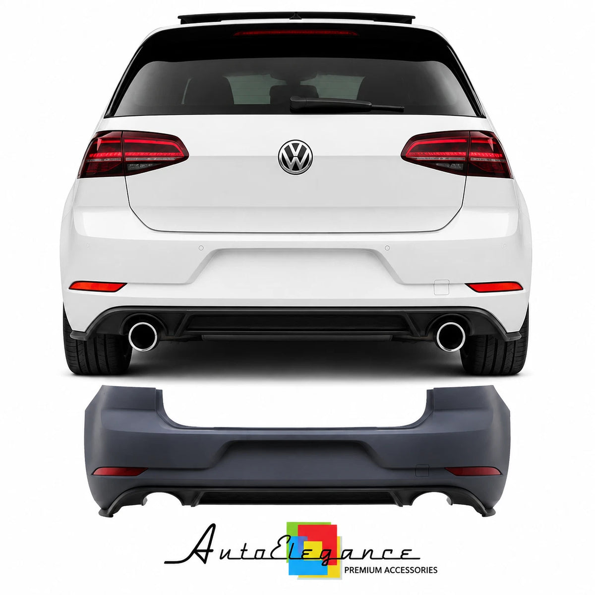 PARAURTI POSTERIORE VOLKSWAGEN VW GOLF 7.5 17-20 LOOK GTI