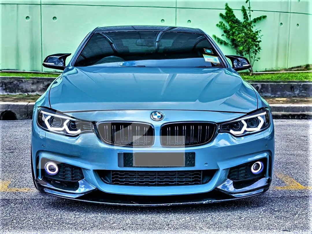 🔥KIT Splitter Nero Lucido Adatto Per BMW Serie 4 F32 F33 F36 M Sport 2013-20🔥