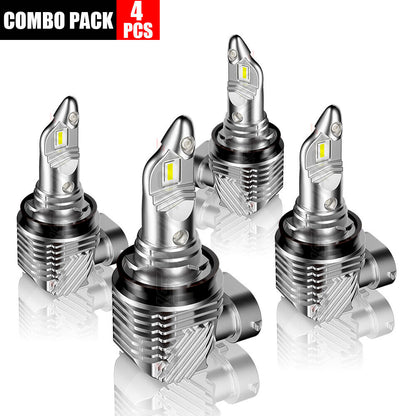 4pc LED Faro Abbagliante Alto Lampadine Combo 6000K Per Nissan Max 2016-2018