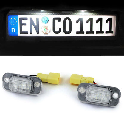 White 6000K LED License Plate Light for VW Golf 2 83-92 Jetta 2 84-92- 
