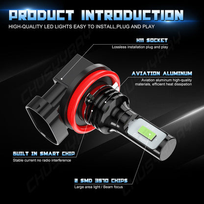 Per Mini Cooper 2009-2014 Combo 4X LED Faro Abbagliante/Anabbagliante +Lampadine