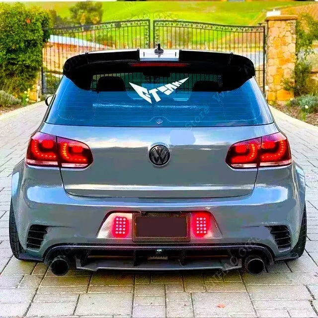 ✨Glossy Black Rear Spoiler Kit Fit For VW Golf MK6 GTD GTI R20 R✨