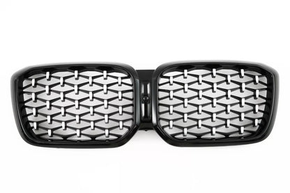 ✨GRIGLIA DIAMANTATA CROMATA ADATTA PER BMW X3 X4 G01 G02 LCI LUCIDA-✨