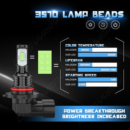 For Lexus IS250 IS350 2006 - 2010 6pc 8000K LED Headlights + Fog Light Bulbs KIT 