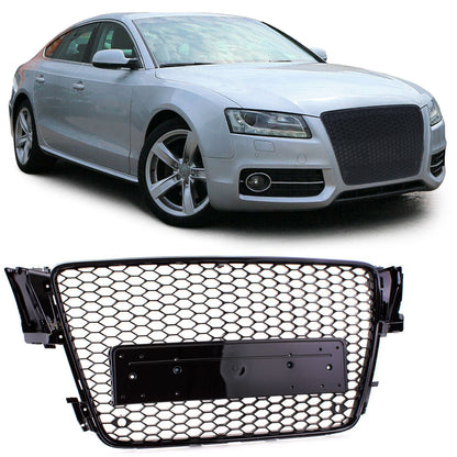 Radiator Grille Sport Grill Gloss Black for Audi A5 8T 07-11