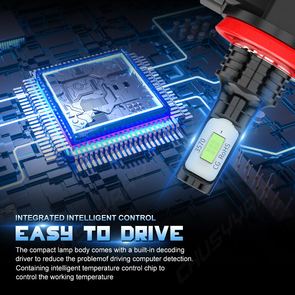 For Mini Cooper High/Low Beam 2009 2010-2017 LED Headlight Kit+Fog Light 