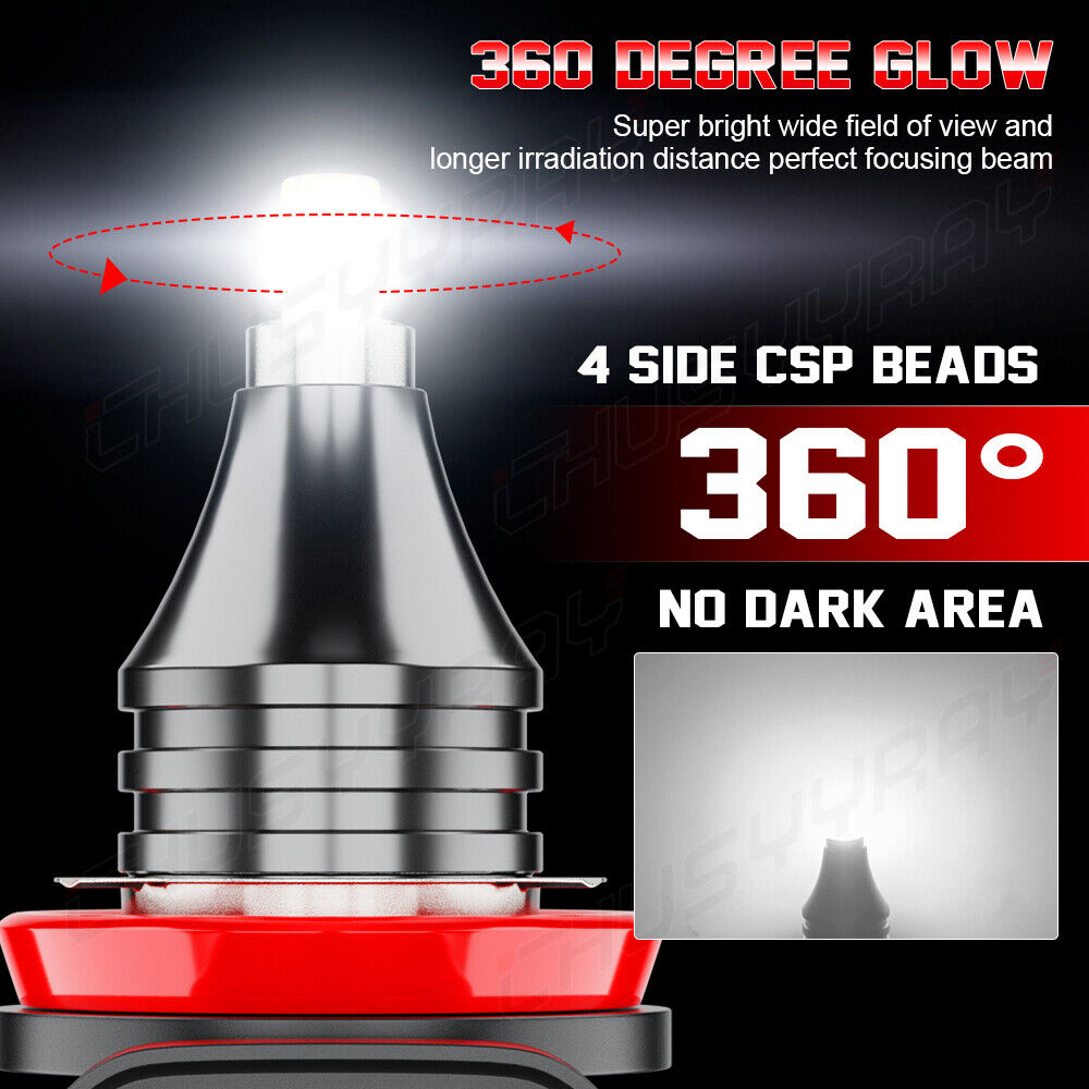 For Chevy Malibu 2006-2012 6000K Combo LED Headlights + Fog Light Bulbs Kit 6PC 