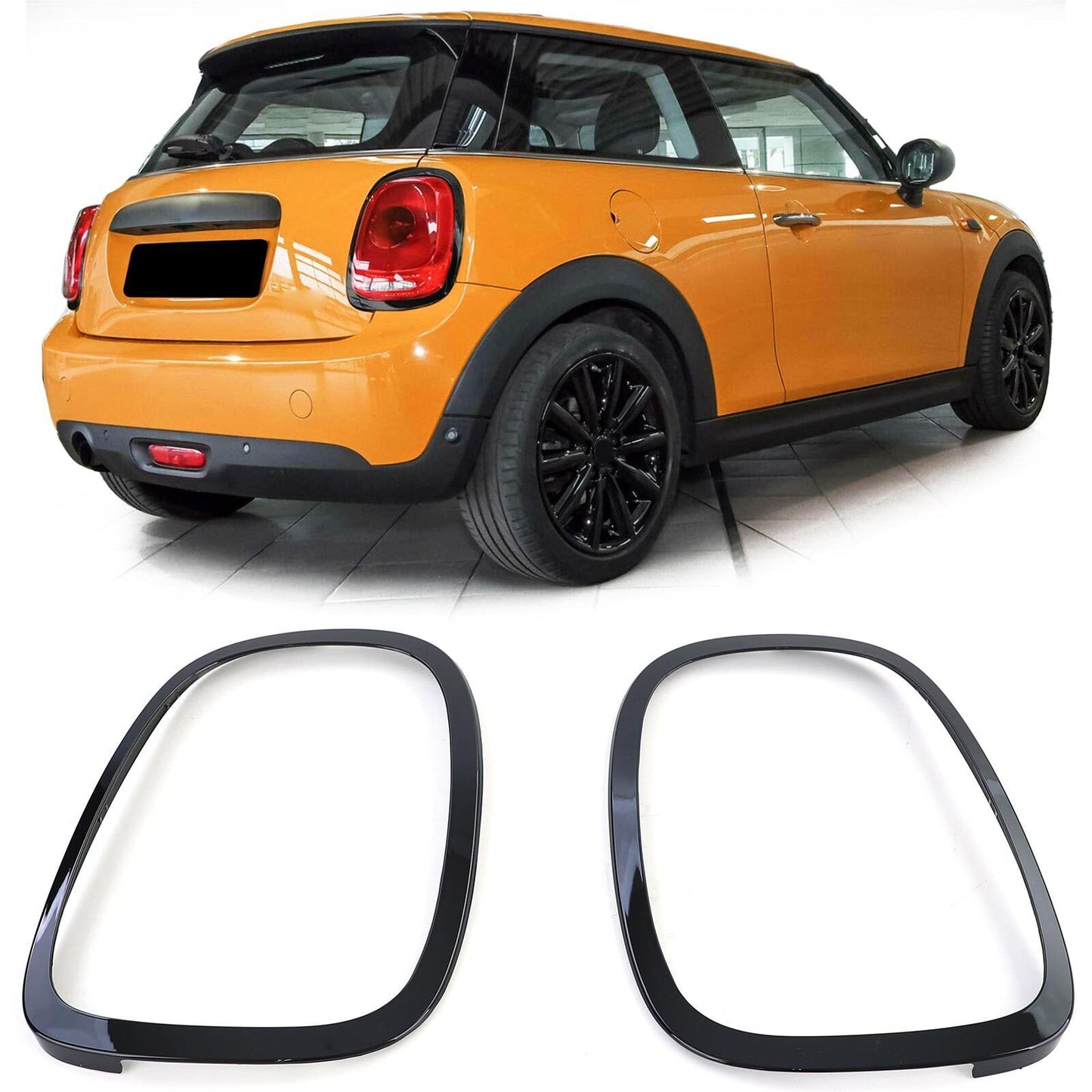 Cornice griglia fanali posteriori nera lucida compatibile per Mini F55 F56 F57 2014-2018