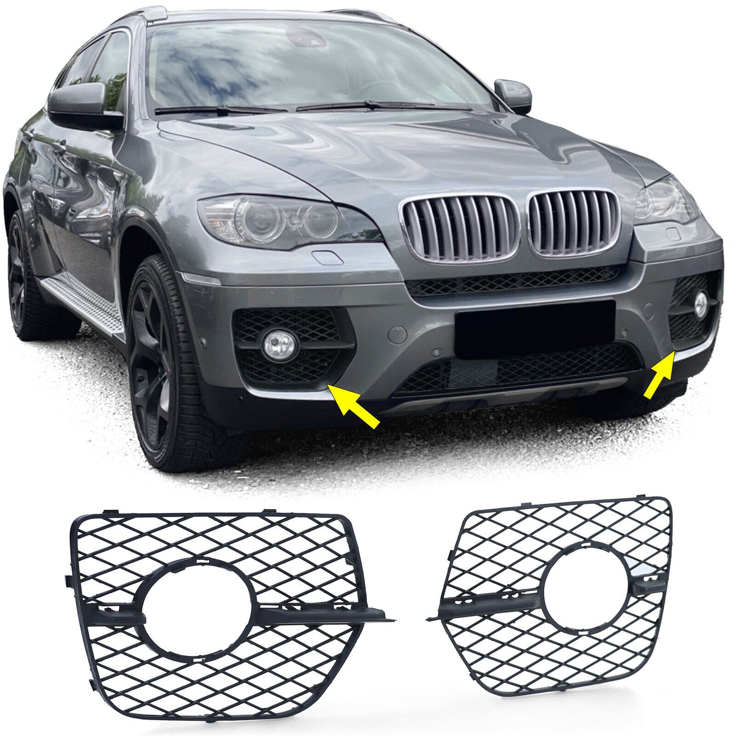 Grille Bumper Fog Light Decorative Panels Fit For BMW X6 E71 06-14 
