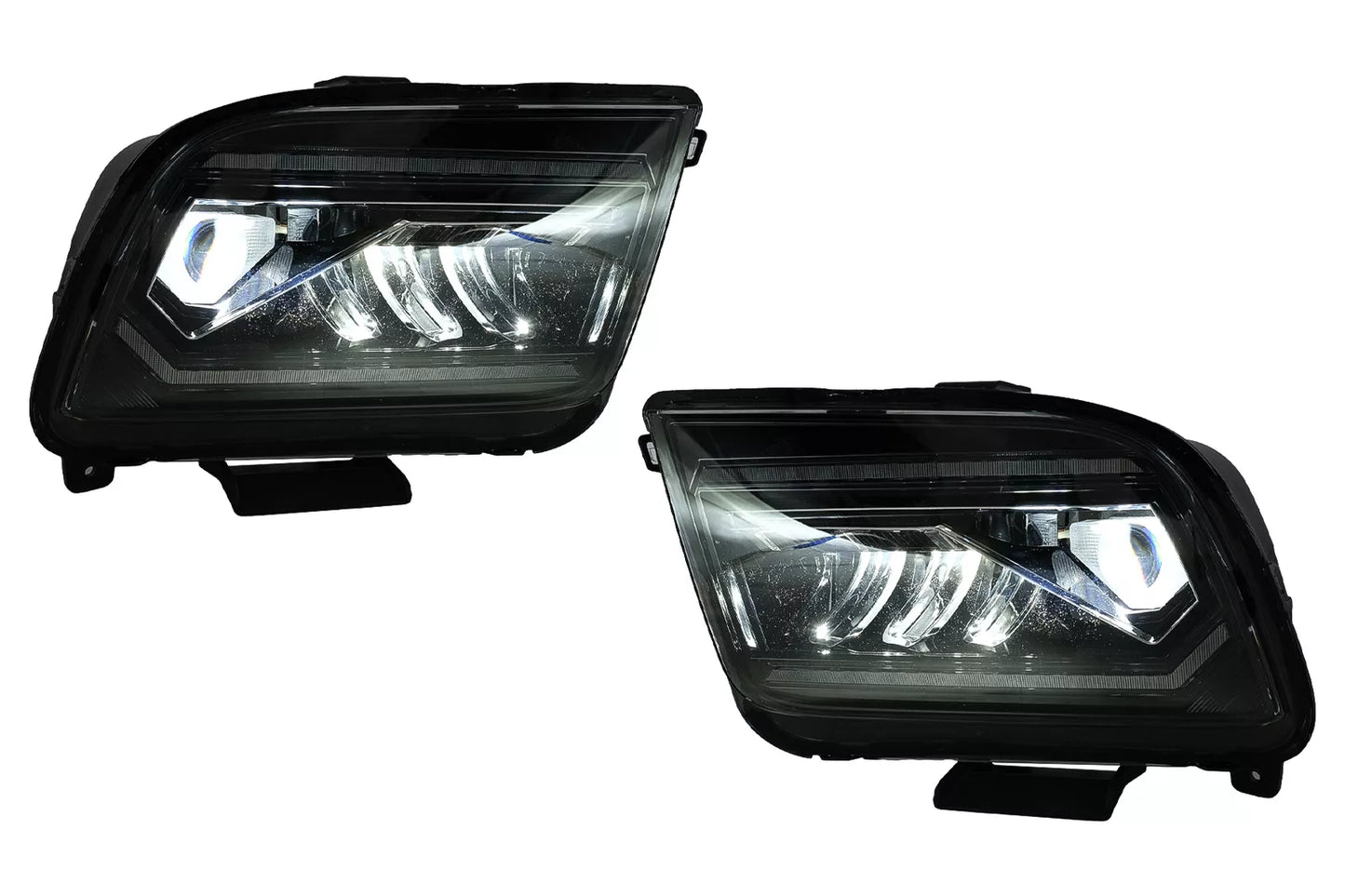 😎Fari LED per Mustang V Pre-Facelift 05-09 Luci Svolta Dinamiche Headlights😎