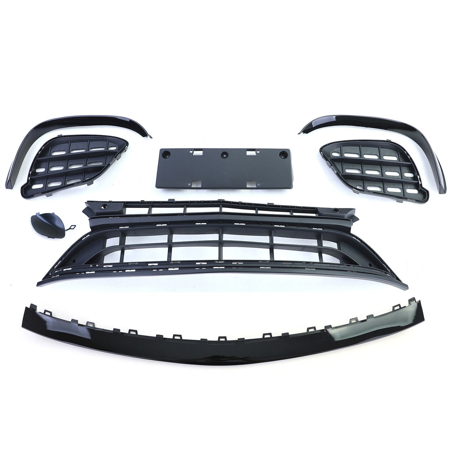 Paraurti sportivo con griglia del radiatore nero cromato per Mercedes Classe E W213 16-20