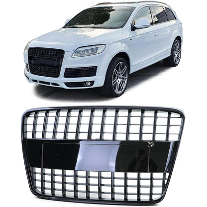 Honeycomb radiator grille without emblem matt black for Audi TT 8J 