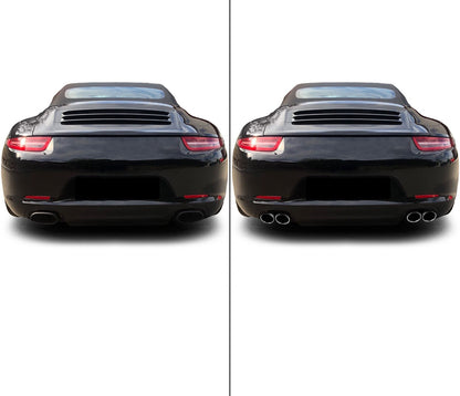 Terminali di scarico a doppio tubo lucidati per Porsche 911 2011-2015