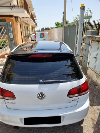🟢SPOILER SUL TETTO VW GOLF 6 2008-2012🟢LUNOTTO POSTERIORE NERO LUCIDO✨