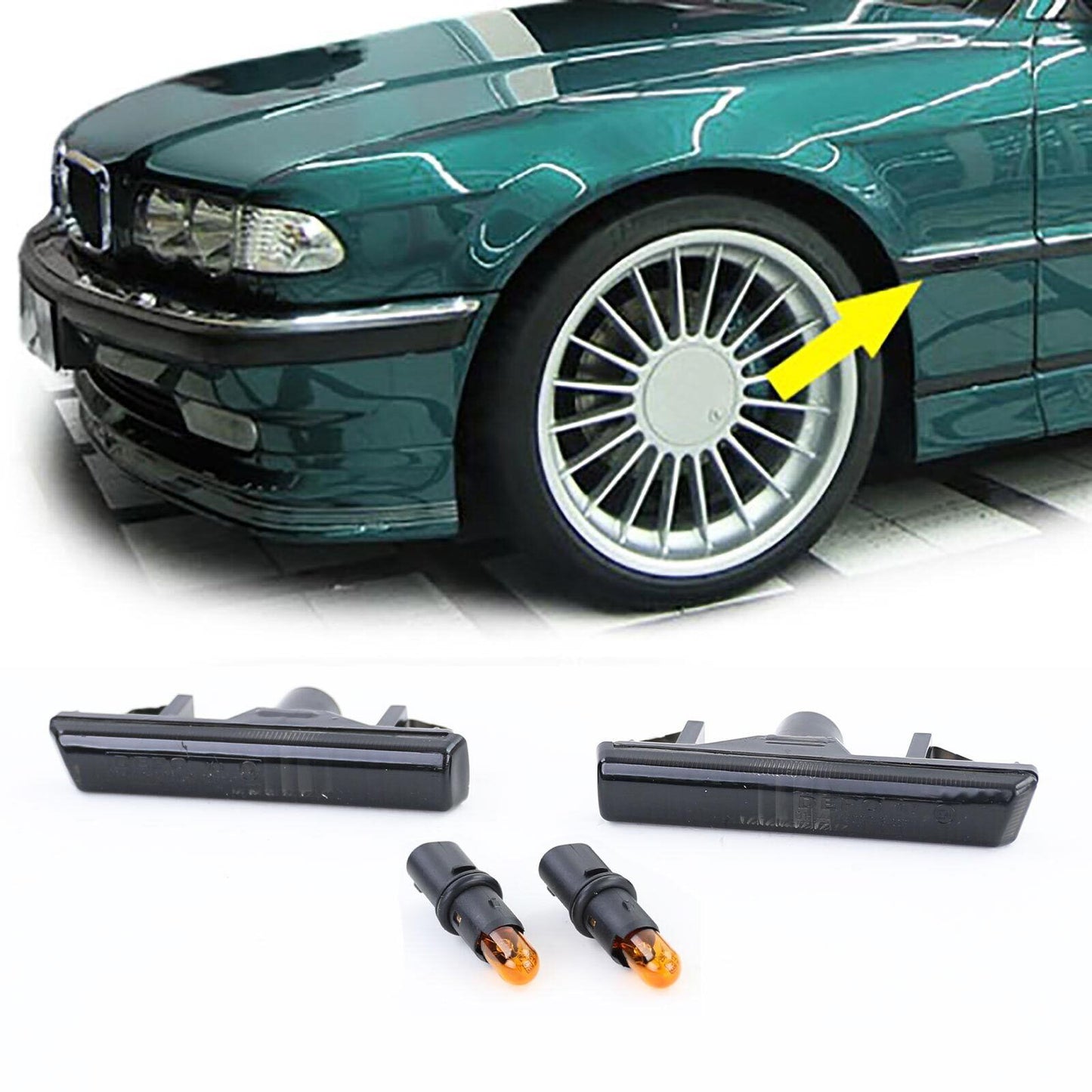 Smoked Black Turn Signal Light Suitable for BMW 7 Series E38 94-01- 