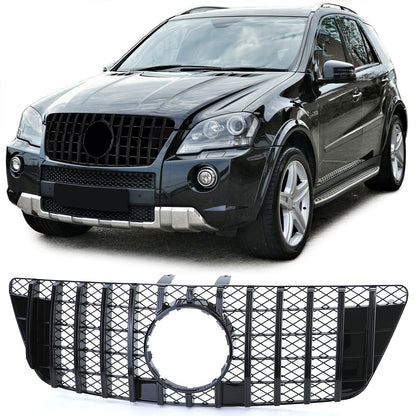 Griglia Terminale Nera Lucida aftermarket compatibile con Mercedes Classe M W164 Mopf 08-11