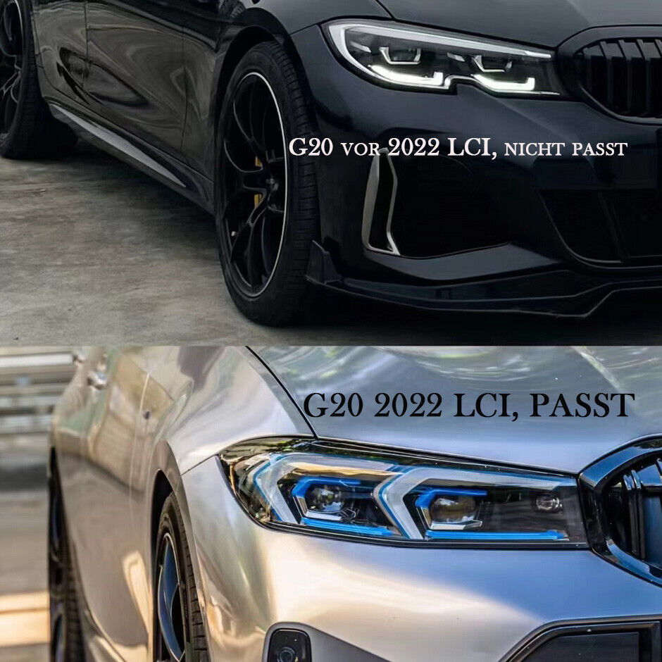 Griglia rene radiatore doppia barra adatta per BMW Serie 3 G20 2022 LCI nera
