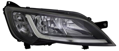 Headlight Set for Citroen Fiat Peugeot LWR Actuator TFL DRL H7 Black 