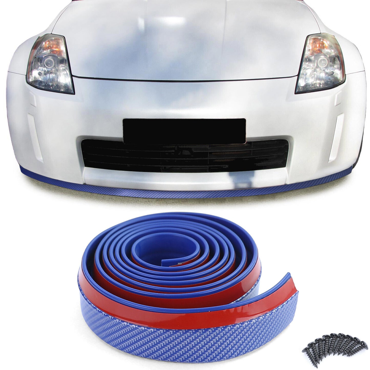Battitacco laterale labbro spoiler anteriore universale flessibile 2.5mx5cm AUTOELEGANCERICAMBI