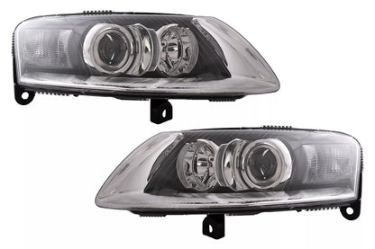 ⭐Fari allo xeno per Audi A6 4F C6 04.2004-2008 cromati senza AFS⭐