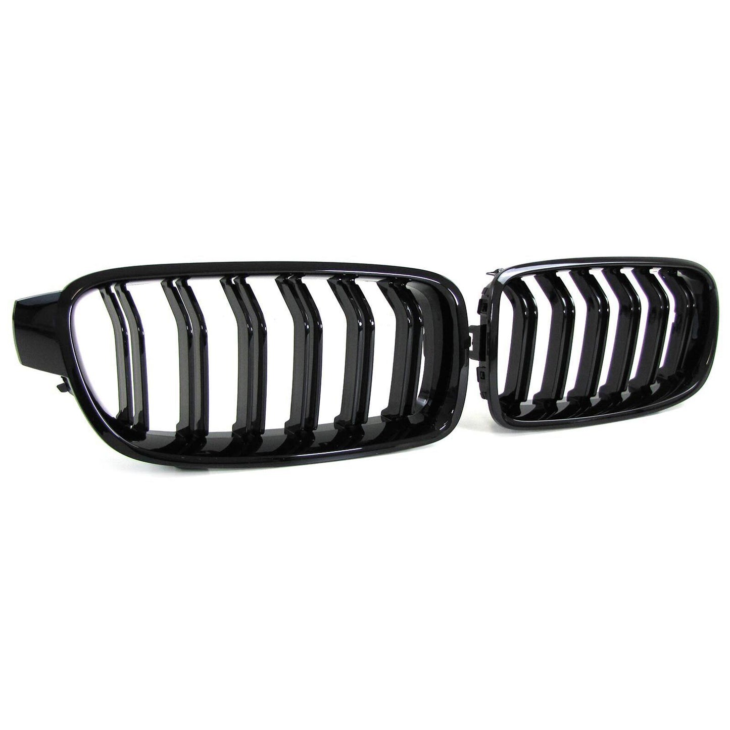 Gloss Black Double Bar Sports Radiator Grille Suitable for BMW F30 F31 11-19