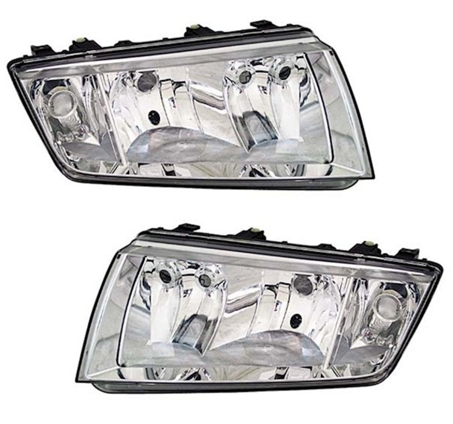Headlight Set for Skoda Fabia 1 6Y 1999-2008 Chrome H3 H7 LWR 