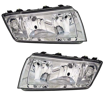 Headlight Set for Skoda Fabia 1 6Y 1999-2008 Chrome H3 H7 LWR 