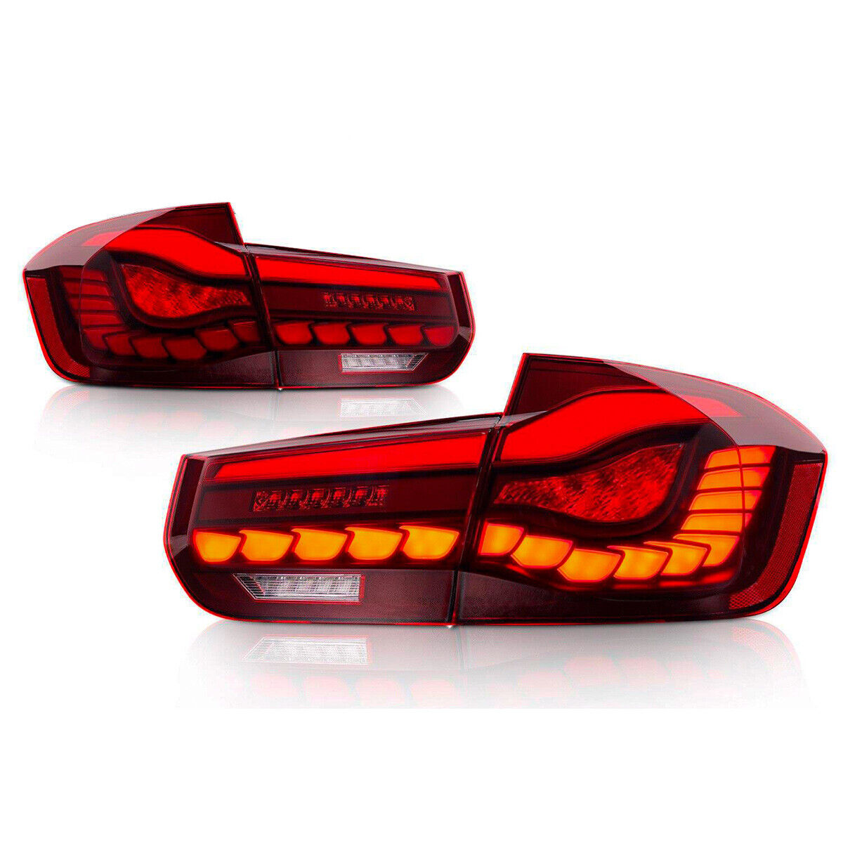 Luci dinamiche  OLED  posteriori rosse adatte per BMW Serie 3 berlina. F30 F80