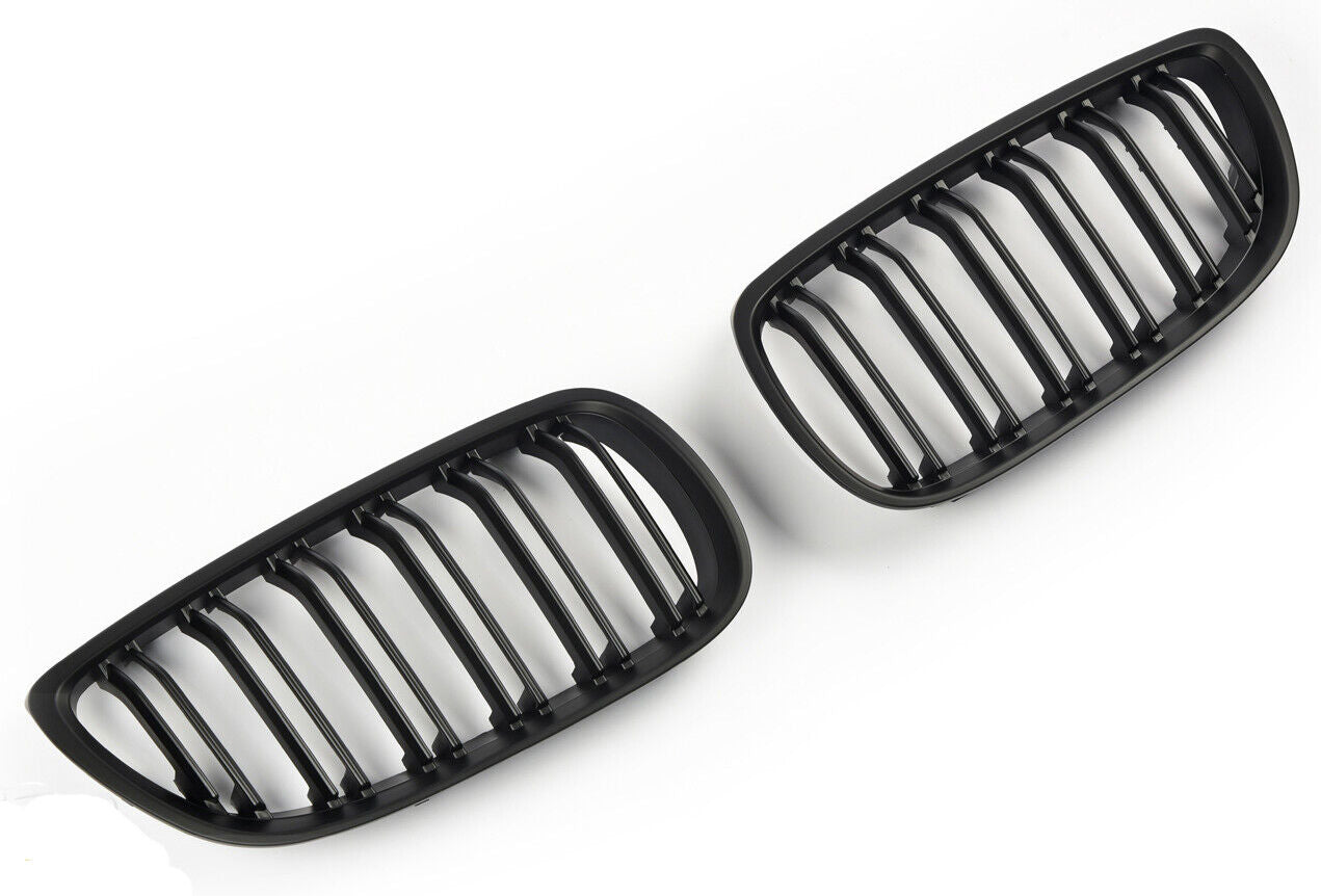SUITABLE FOR BMW 3 SERIES E92 E93 06-10 SPORT GRILL DOUBLE BRIDGE MATT BLACK 