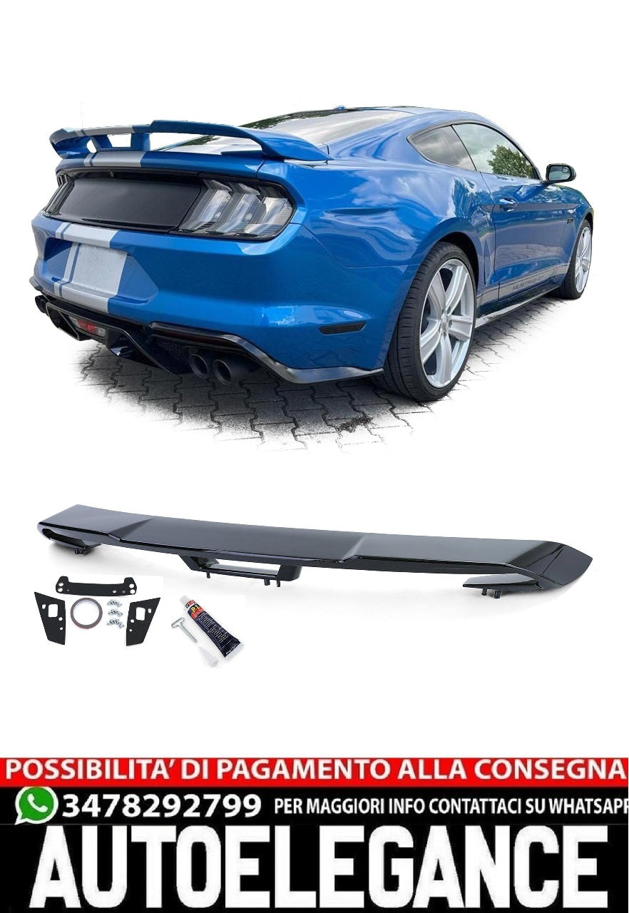 Spoiler Posteriore Sport Wing Performance 500 Nero per Ford Mustang Coupé 14-20