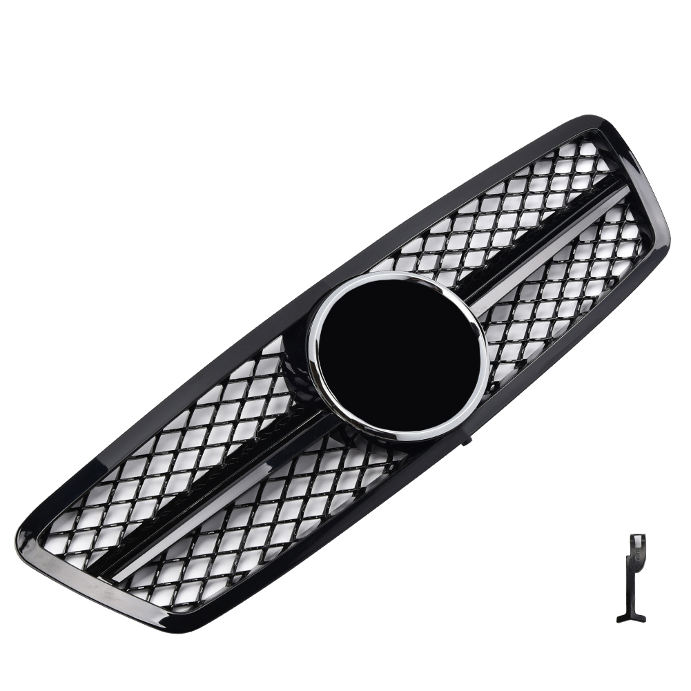 Griglia sportiva per Mercedes W203 S203 nero lucido AMG LOOK