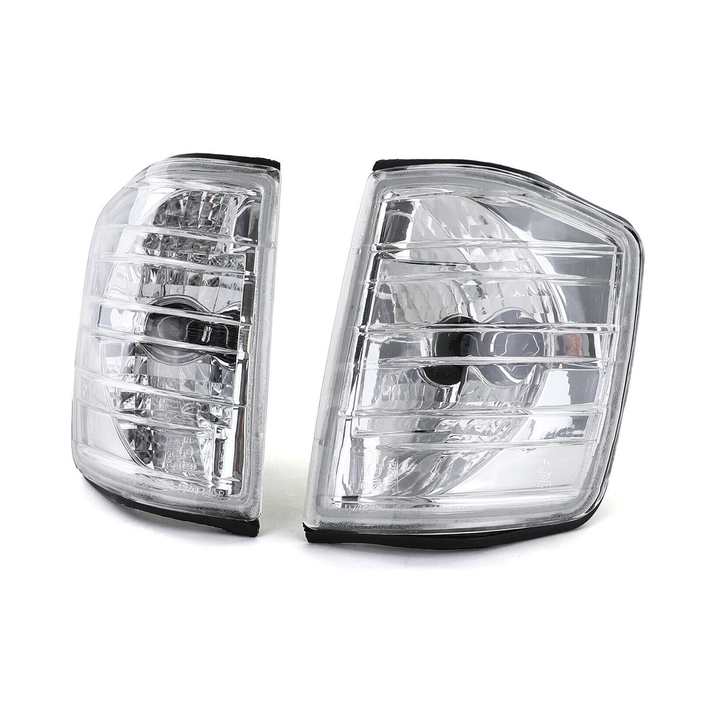Indicatore di direzione in vetro trasparente cromato per Mercedes 190 W201 82-93