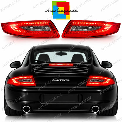 👉ART.11161 Fari Posteriori LED Rosso Vetro Trasparente adatto per Porsche 997👈