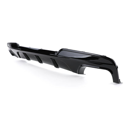 Diffusore Posteriore Lucido+Terminali di Scarico 4 Tubi Performance Look compatibile per BMW F10 F11 535