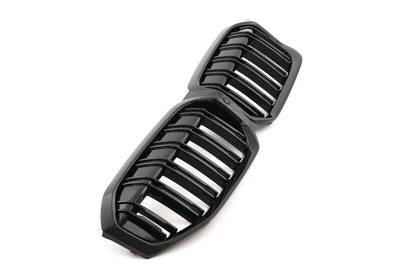 ADATTO PER BMW SERIE 3 G20 G21 LCI GRIGLIA DOPPIA BARRA NERO LUCIDO