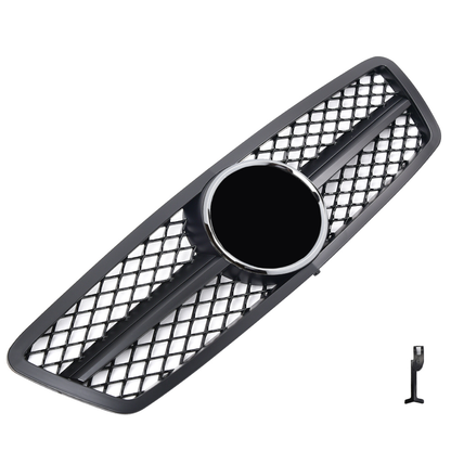 GRIGLIA RADIATORE SPORTIVA GRIGLIA NERA OPACA ADATTA PER MERCEDES W203 CLASSE C