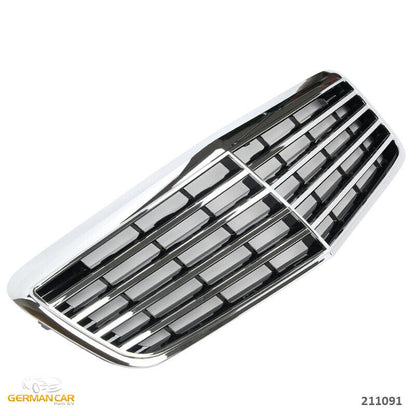 Sports grille for Mercedes W211 S211 E 2006-2009 black chrome AMG look 