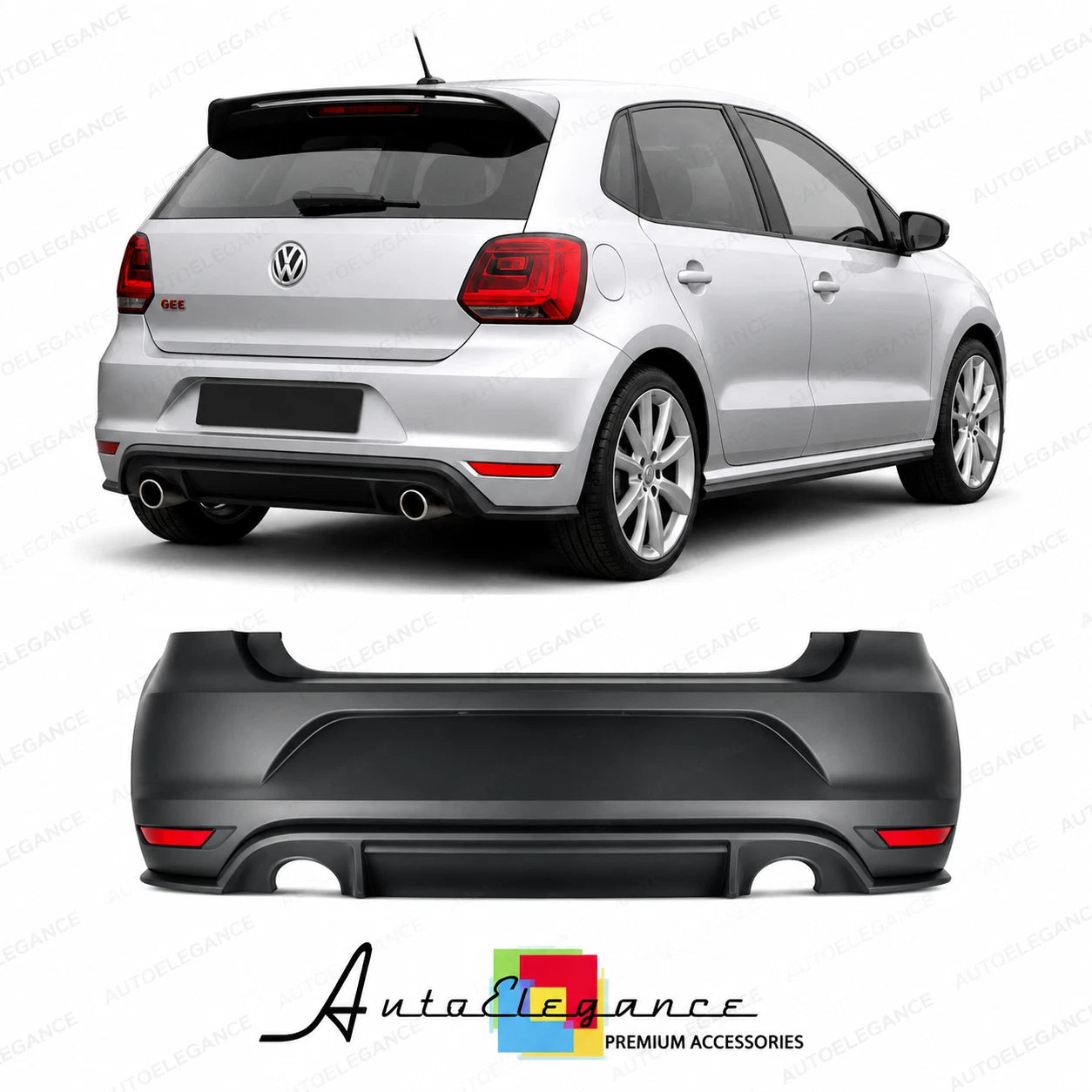 PARAURTI POSTERIORE VOLKSWAGEN VW POLO 6R 10-16 LOOK GTI
