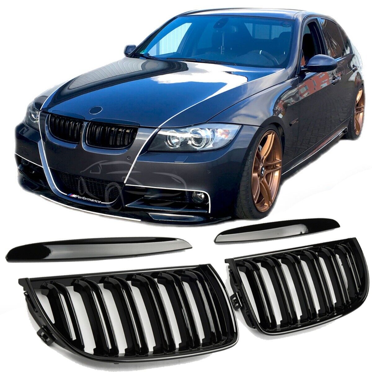 SUITABLE FOR BMW 3 SERIES E90 E91 UP TO 08 RADIATOR GRILLE DOUBLE BRACKET 