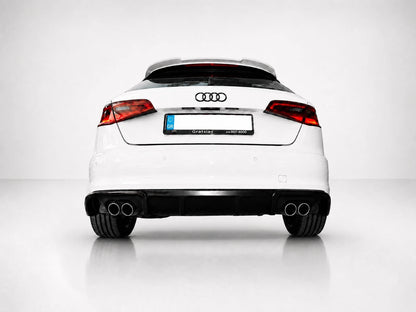 👉Diffusore posteriore per Audi A3 8V Sportback 12-16 con doppio scarico👈