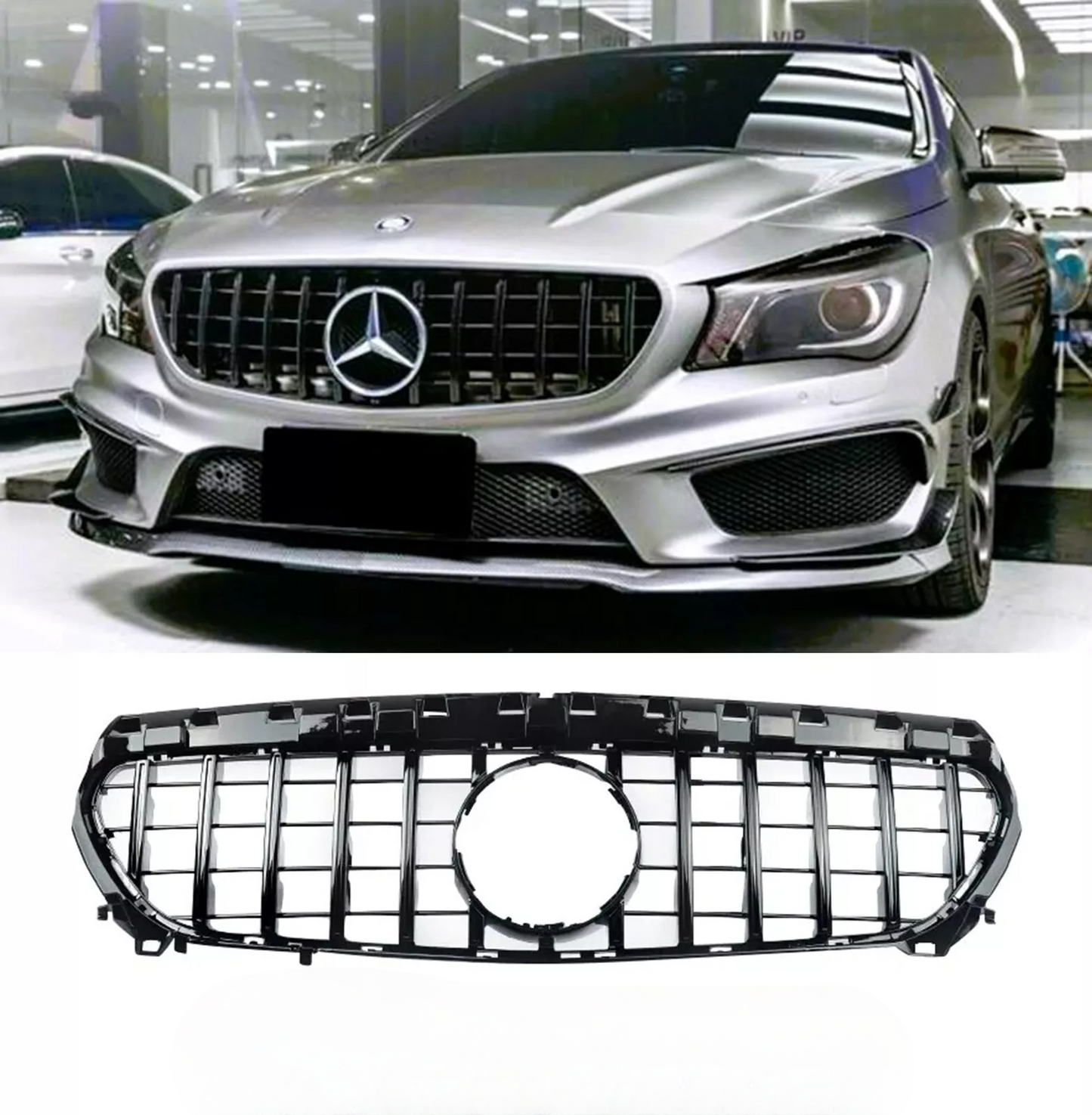 ✨Griglia Anteriore Nero Lucido adatta  PER Mercedes CLA Class W117✨