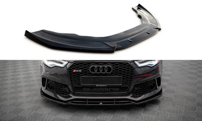 💫Splitter Anteriore Street+ adatto per Audi A6 RS6 Look C7 nero lucido💫