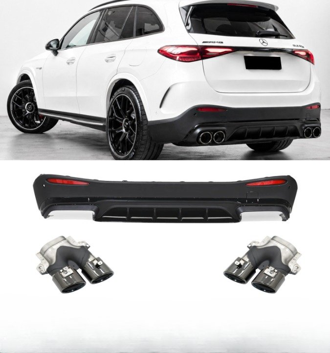 💕DIFFUSORI MERCEDES GLC X254 AMG 2022+NERO LUCIDO💕