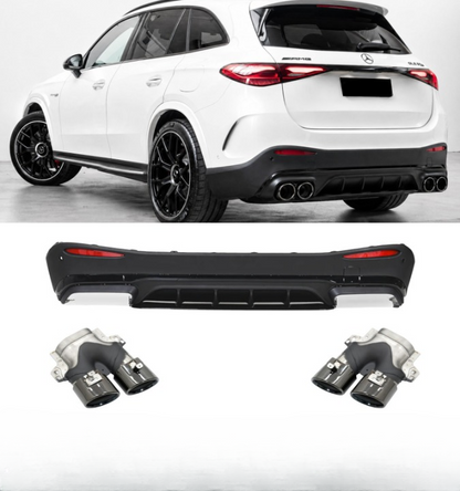 💕DIFFUSORI MERCEDES GLC X254 AMG 2022+NERO LUCIDO💕