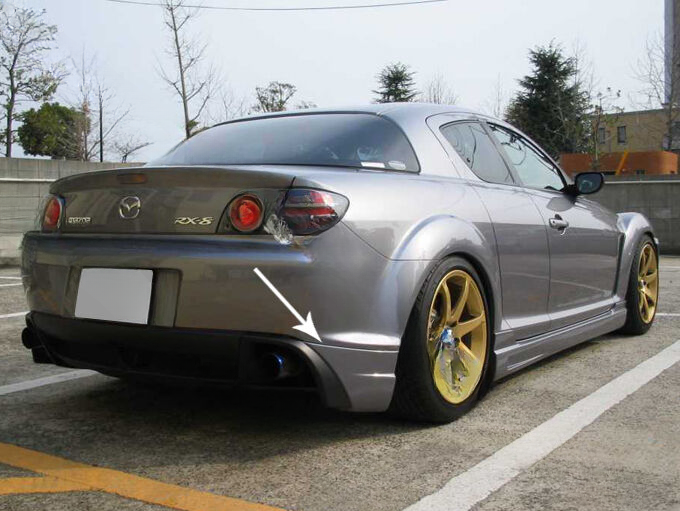 DIFFUSORE POSTERIORE ADATTO PER MAZDA RX-8 (RX8 RX 8)