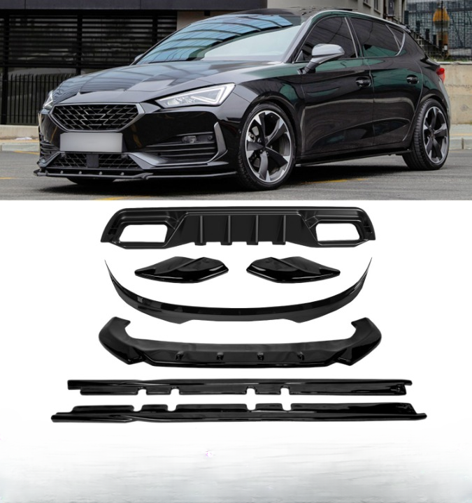 💕BODYKIT CUPRA LEON MK1 PRE-FACELIFT NERO LUCIDO 💕