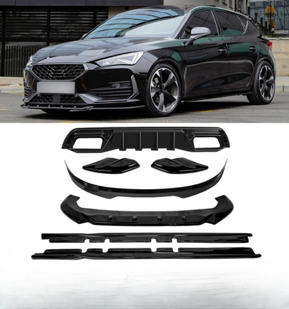 💕BODYKIT CUPRA LEON MK1 PRE-FACELIFT NERO LUCIDO 💕
