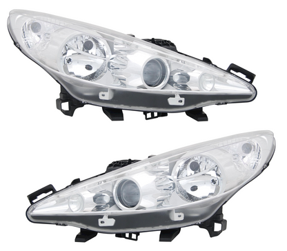 Set fari per Peugeot 207 CC H1 H7 Proiettore LWR Attuatore